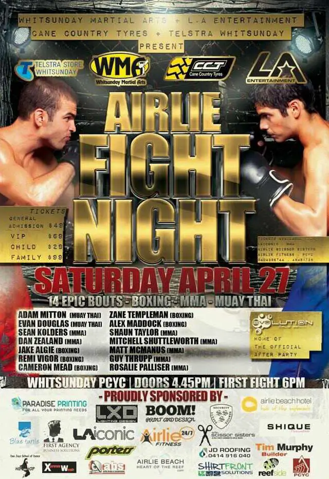 Airlie Fight Night 1 Poster